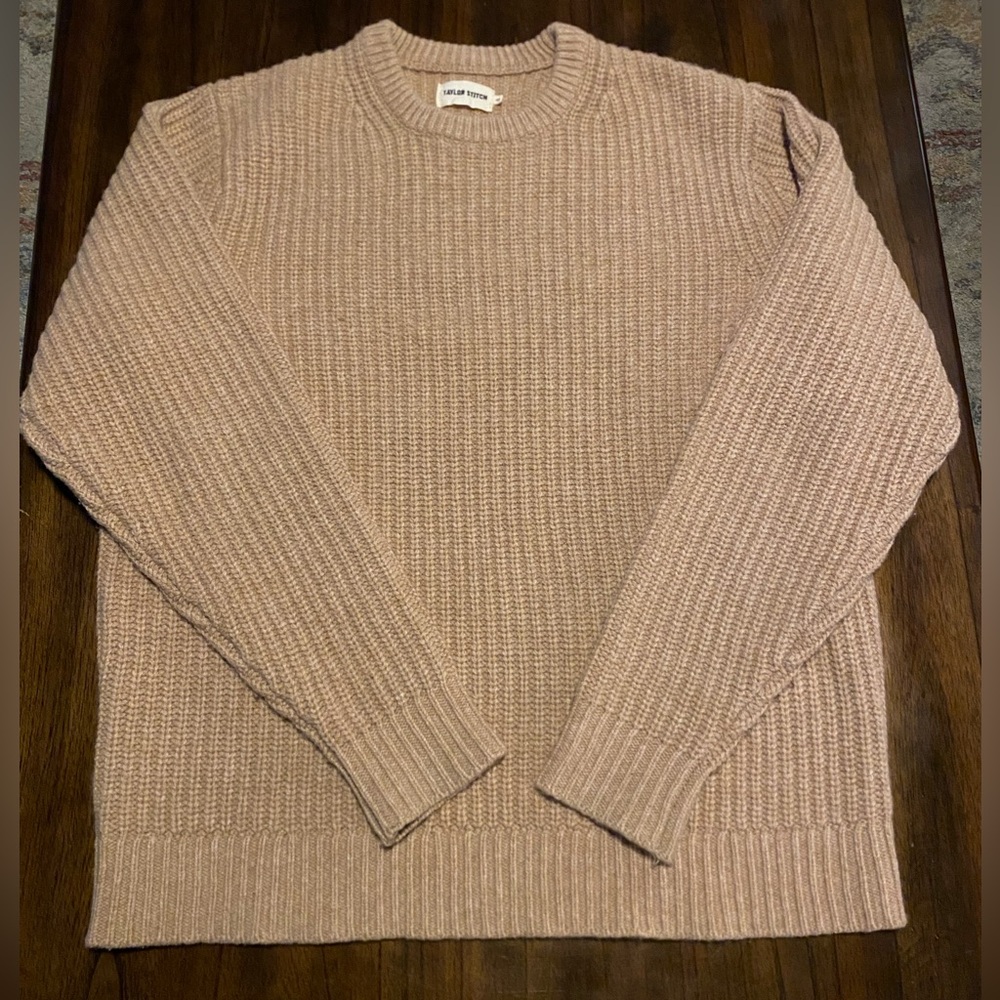 Taylor stitch Fisherman sweater in camel